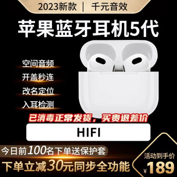 苹果蓝牙耳机五代 